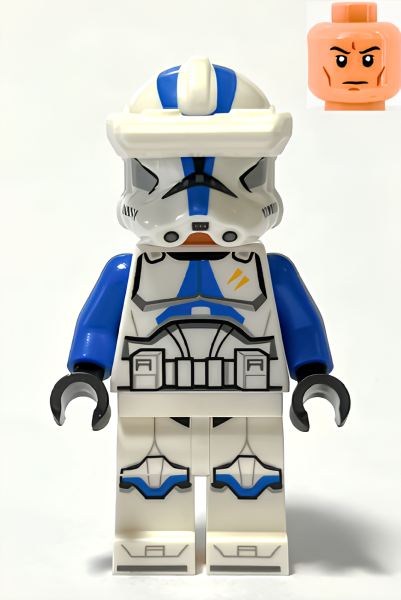 Минифигурка Lego Star Wars Clone Trooper Specialist, 501st Legion (Phase 2) - Blue Arms, Macrobinoculars, Nougat Head, Helmet with Holes sw1248 U